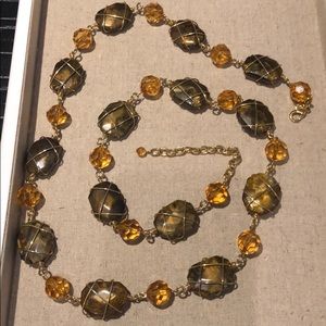 Joan Rivers Wire Wrap Beaded Necklace